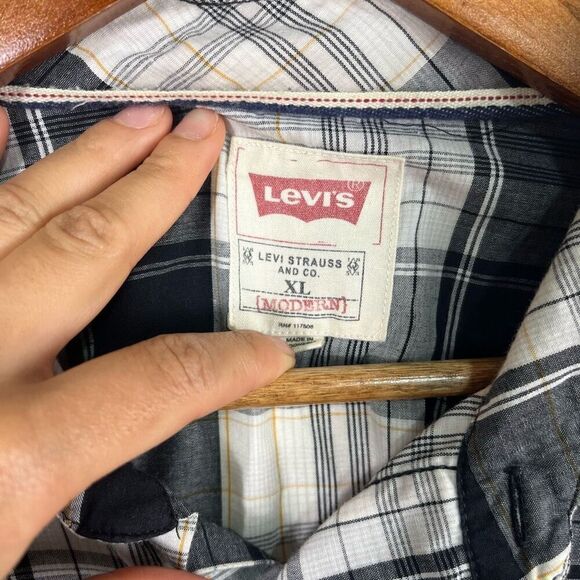 Levis Mens Pearl Snap Button Down Shirt Size XL Western Cowboy - Picture 8 of 15